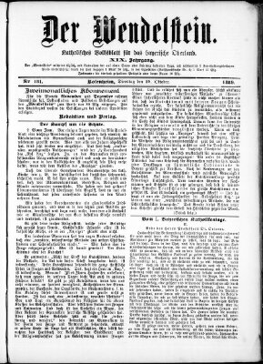 Wendelstein Dienstag 29. Oktober 1889