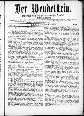 Wendelstein Freitag 8. November 1889