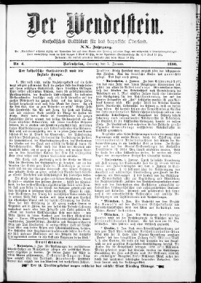 Wendelstein Sonntag 5. Januar 1890