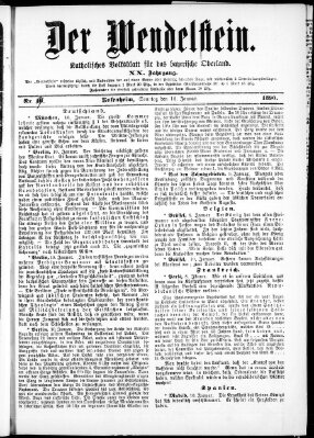 Wendelstein Sonntag 12. Januar 1890