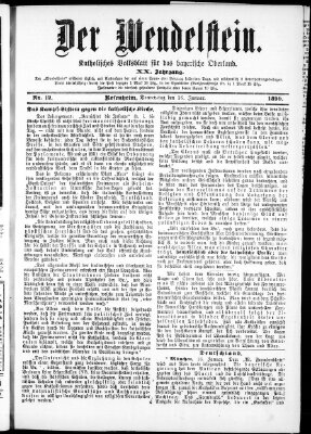 Wendelstein Donnerstag 16. Januar 1890