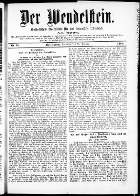 Wendelstein Samstag 25. Januar 1890