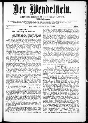 Wendelstein Sonntag 26. Januar 1890