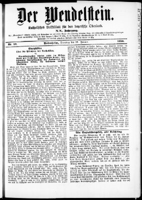 Wendelstein Dienstag 28. Januar 1890