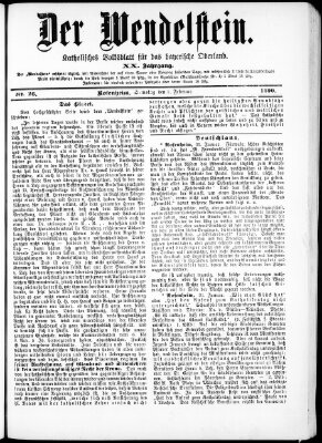 Wendelstein Samstag 1. Februar 1890