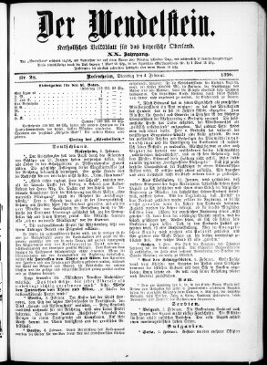 Wendelstein Dienstag 4. Februar 1890