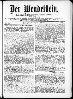 Wendelstein Samstag 8. Februar 1890