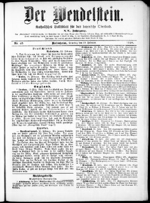 Wendelstein Sonntag 23. Februar 1890