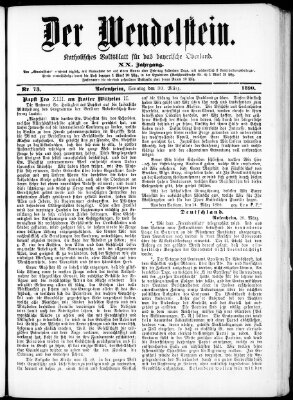 Wendelstein Sonntag 30. März 1890