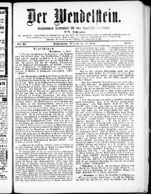 Wendelstein Mittwoch 16. April 1890