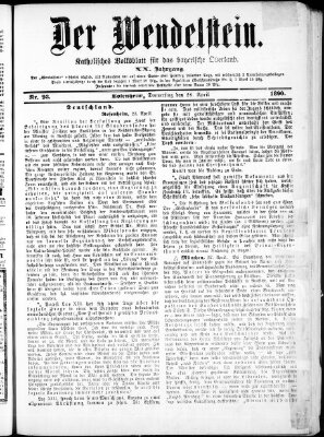 Wendelstein Donnerstag 24. April 1890