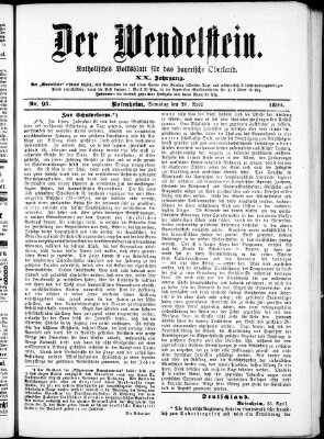 Wendelstein Samstag 26. April 1890