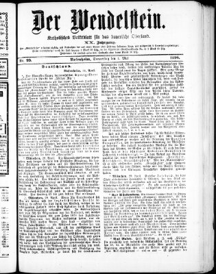 Wendelstein Donnerstag 1. Mai 1890