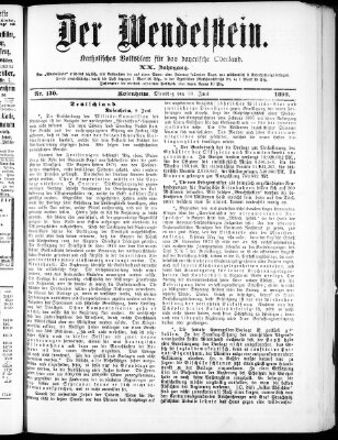 Wendelstein Dienstag 10. Juni 1890