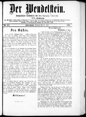 Wendelstein Sonntag 15. Juni 1890