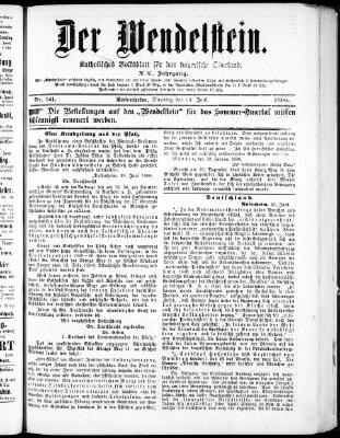 Wendelstein Dienstag 24. Juni 1890