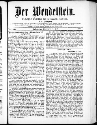 Wendelstein Dienstag 15. Juli 1890