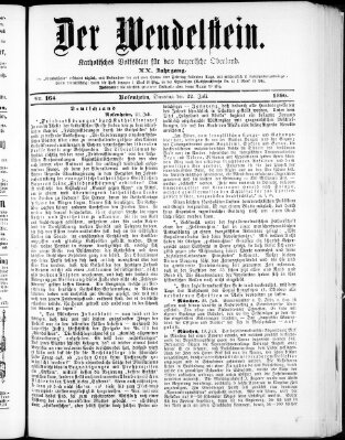 Wendelstein Dienstag 22. Juli 1890