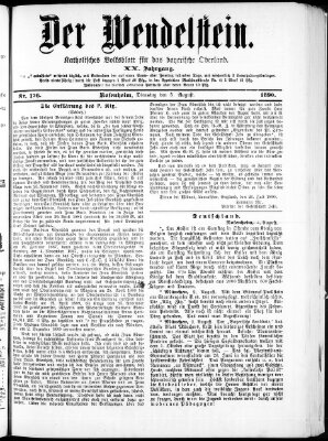 Wendelstein Dienstag 5. August 1890