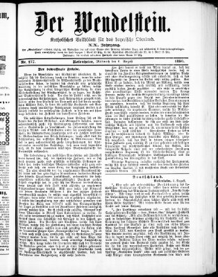 Wendelstein Mittwoch 6. August 1890