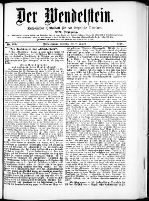 Wendelstein Samstag 9. August 1890