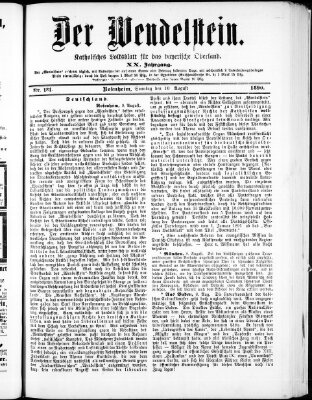 Wendelstein Sonntag 10. August 1890