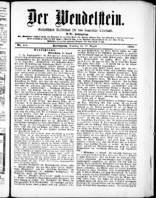 Wendelstein Dienstag 19. August 1890