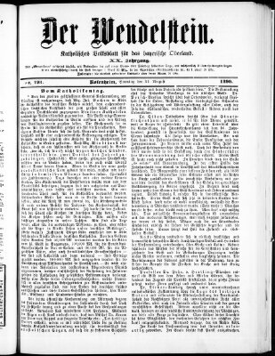 Wendelstein Sonntag 31. August 1890