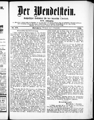 Wendelstein Mittwoch 3. September 1890