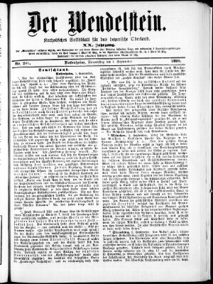 Wendelstein Donnerstag 4. September 1890