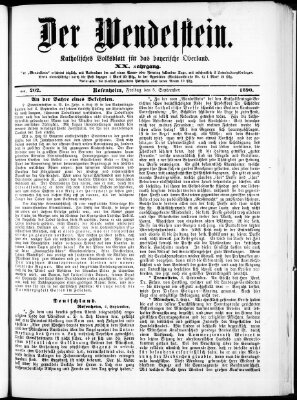 Wendelstein Freitag 5. September 1890