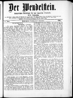 Wendelstein Samstag 6. September 1890