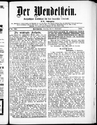 Wendelstein Sonntag 14. September 1890