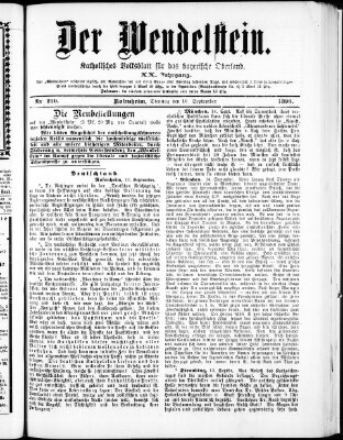 Wendelstein Dienstag 16. September 1890