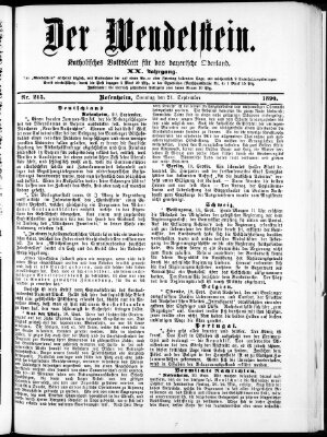 Wendelstein Sonntag 21. September 1890