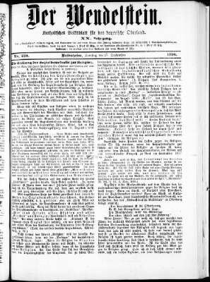 Wendelstein Samstag 27. September 1890