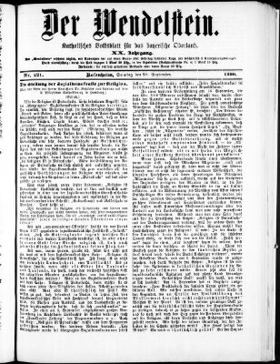 Wendelstein Sonntag 28. September 1890