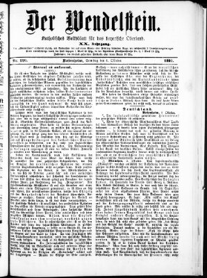 Wendelstein Samstag 4. Oktober 1890