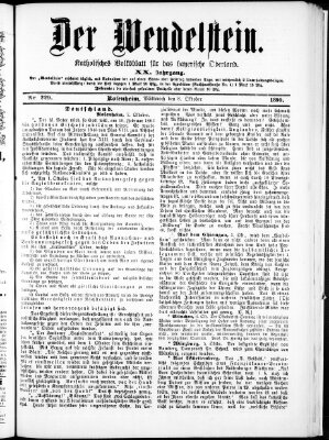 Wendelstein Mittwoch 8. Oktober 1890