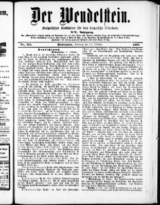 Wendelstein Sonntag 12. Oktober 1890