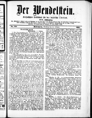 Wendelstein Dienstag 14. Oktober 1890