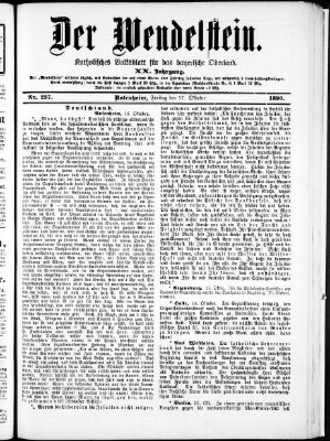 Wendelstein Freitag 17. Oktober 1890