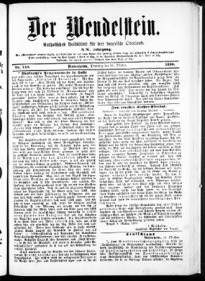 Wendelstein Dienstag 21. Oktober 1890