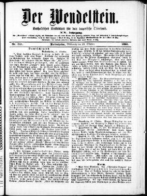 Wendelstein Mittwoch 22. Oktober 1890