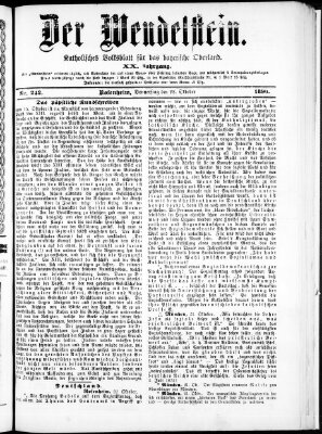 Wendelstein Donnerstag 23. Oktober 1890