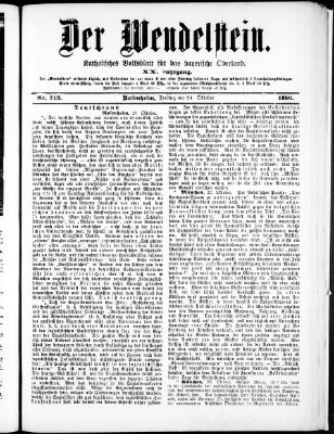 Wendelstein Freitag 24. Oktober 1890