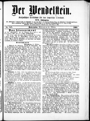 Wendelstein Mittwoch 29. Oktober 1890