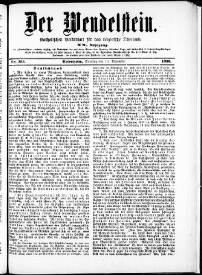 Wendelstein Sonntag 16. November 1890