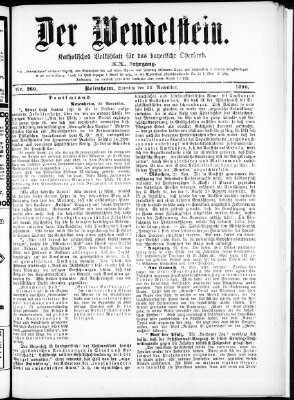 Wendelstein Sonntag 23. November 1890