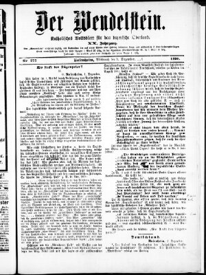 Wendelstein Mittwoch 3. Dezember 1890